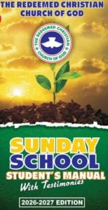 RCCG Sunday School Student Manual 6 September 2026 – The Immanence Of God 1 RCCG Sunday School student manual 20262027